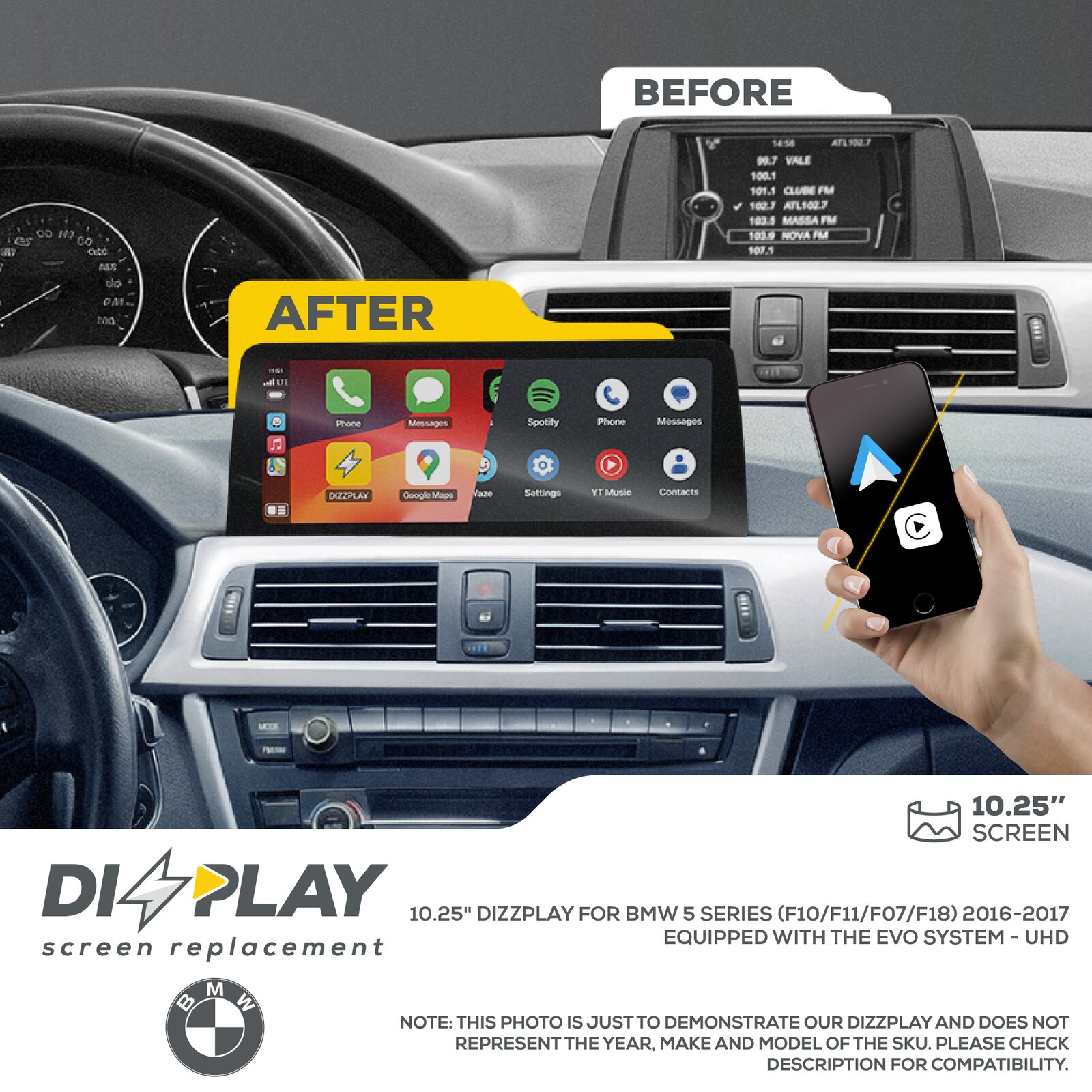 Pantalla CP&AA BMW DZZ-EVO-5S-F1X-10-UHD