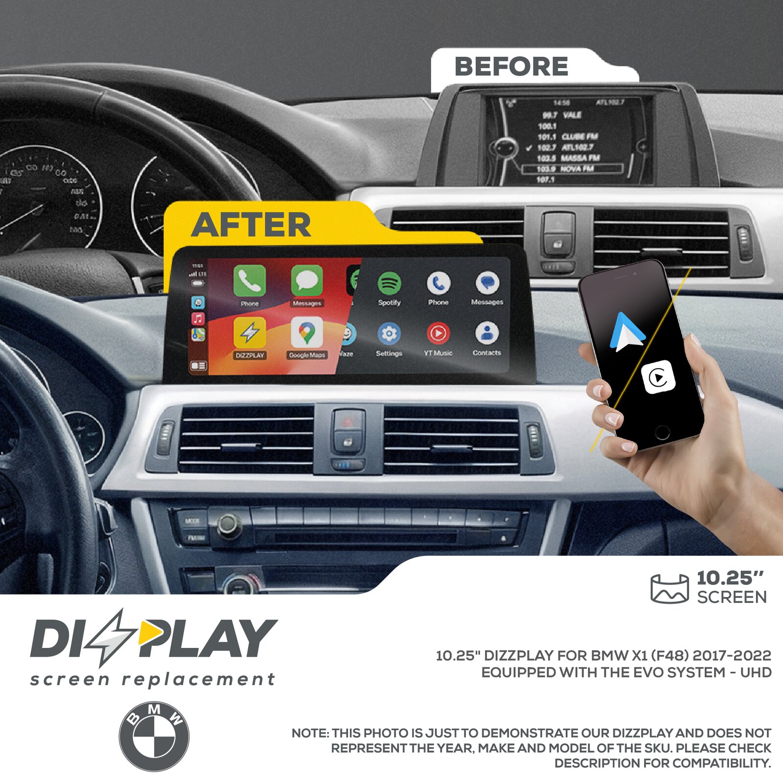 Pantalla CP&AA BMW DZZ-EVO-X1-F48-10-UHD